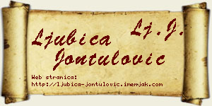 Ljubica Jontulović vizit kartica